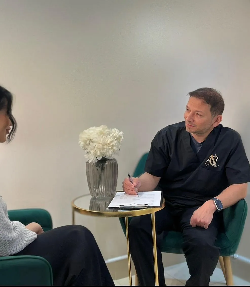Clinician leading a client consultation